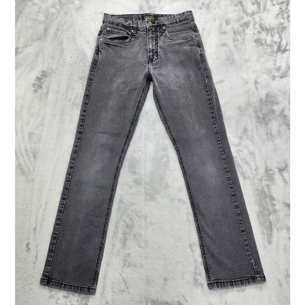 Urban Star Jeans Mens 30x32 Faded Black Gray Straight Leg Relaxed Fit Stretch